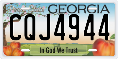 GA license plate CQJ4944