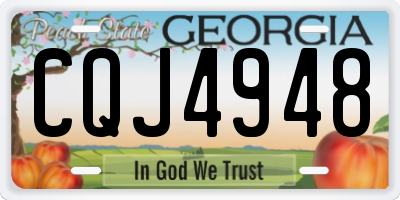 GA license plate CQJ4948