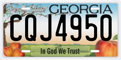 GA license plate CQJ4950