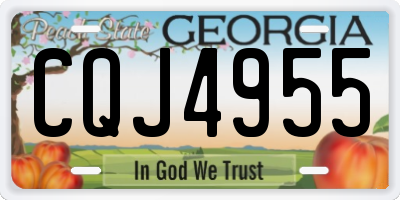GA license plate CQJ4955