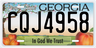GA license plate CQJ4958