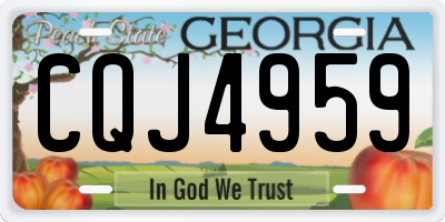 GA license plate CQJ4959