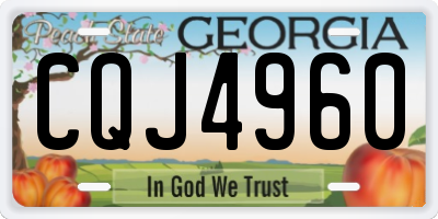 GA license plate CQJ4960