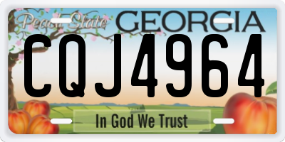 GA license plate CQJ4964