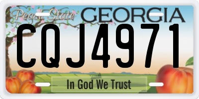 GA license plate CQJ4971