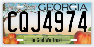GA license plate CQJ4974