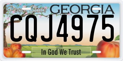 GA license plate CQJ4975