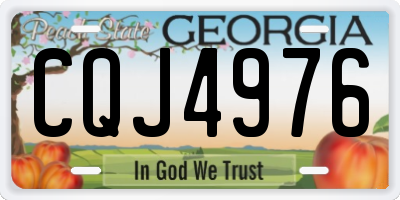 GA license plate CQJ4976