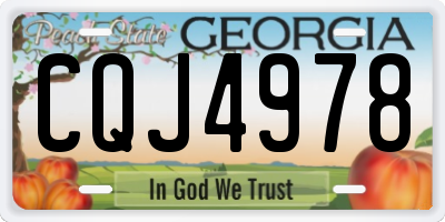 GA license plate CQJ4978