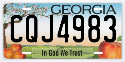 GA license plate CQJ4983