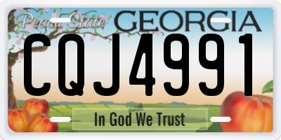 GA license plate CQJ4991