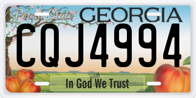 GA license plate CQJ4994