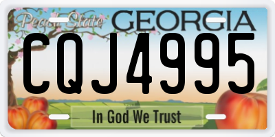 GA license plate CQJ4995