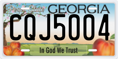 GA license plate CQJ5004
