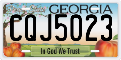 GA license plate CQJ5023