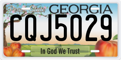GA license plate CQJ5029