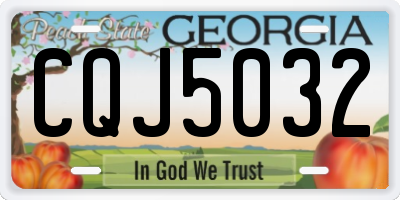 GA license plate CQJ5032