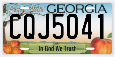 GA license plate CQJ5041