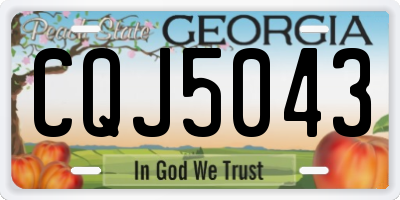 GA license plate CQJ5043