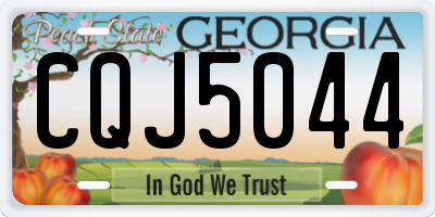 GA license plate CQJ5044