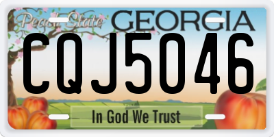 GA license plate CQJ5046