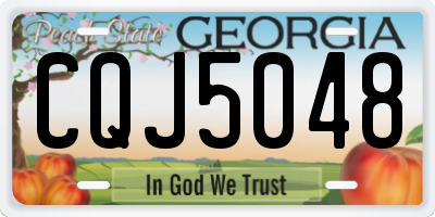 GA license plate CQJ5048