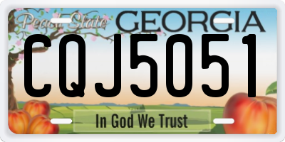 GA license plate CQJ5051