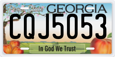 GA license plate CQJ5053