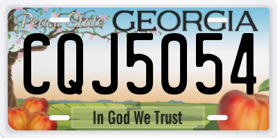 GA license plate CQJ5054