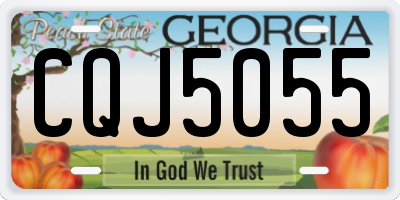 GA license plate CQJ5055