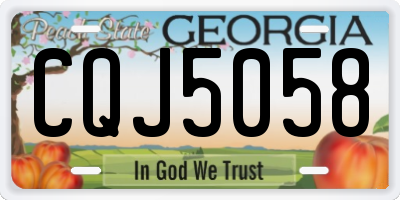 GA license plate CQJ5058