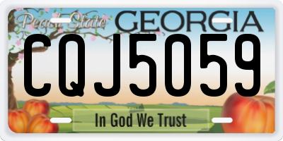 GA license plate CQJ5059