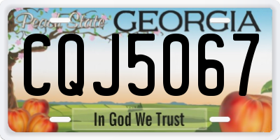 GA license plate CQJ5067