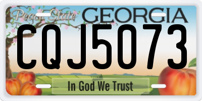 GA license plate CQJ5073
