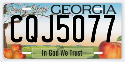 GA license plate CQJ5077