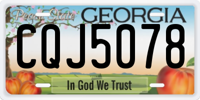 GA license plate CQJ5078