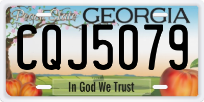 GA license plate CQJ5079