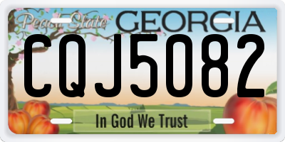 GA license plate CQJ5082