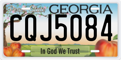 GA license plate CQJ5084