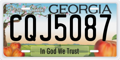 GA license plate CQJ5087
