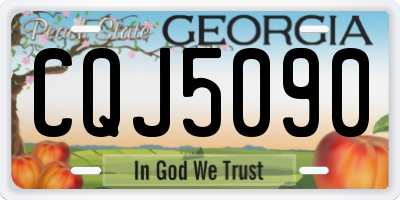 GA license plate CQJ5090