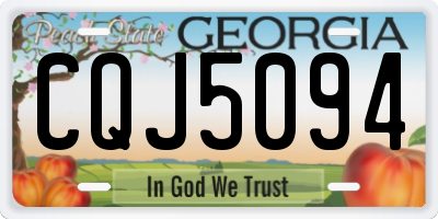 GA license plate CQJ5094
