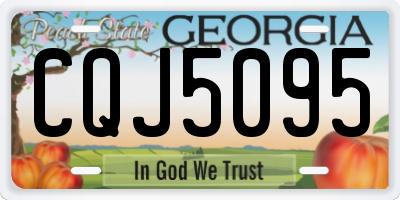 GA license plate CQJ5095