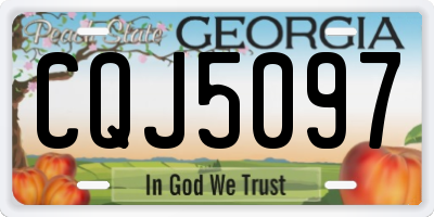 GA license plate CQJ5097