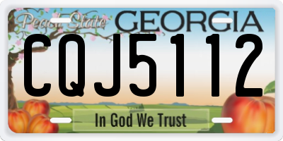 GA license plate CQJ5112