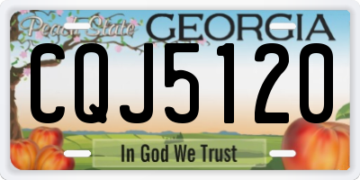 GA license plate CQJ5120