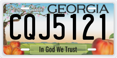 GA license plate CQJ5121