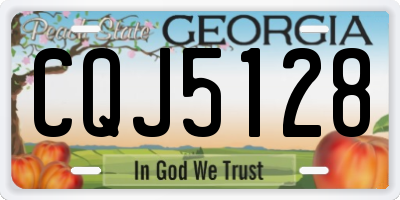 GA license plate CQJ5128