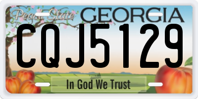 GA license plate CQJ5129
