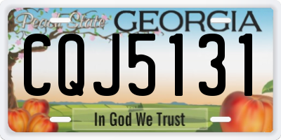 GA license plate CQJ5131